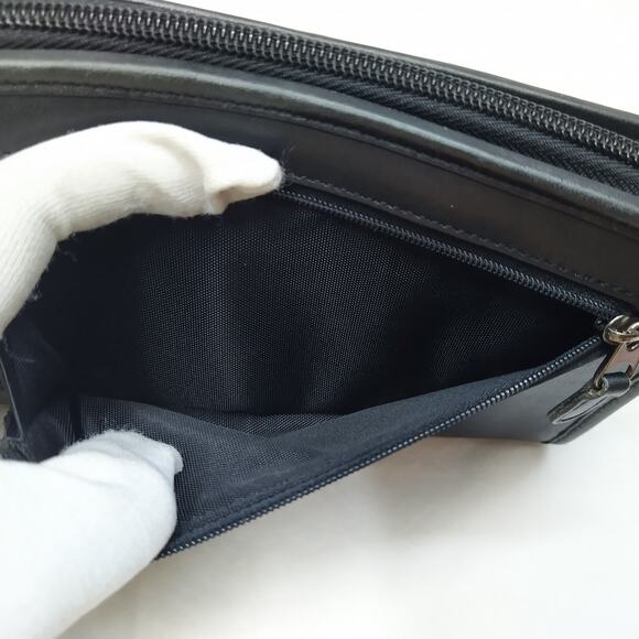 Coach Black Leather Credit Card ID Window Zip Around Large Wallet - Picture 9 of 14